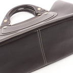 Celine Handbag Boogie Bag Dark Brown Leather — view 9