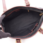 Celine Handbag C Macadam Black Wine Red Suede Leather C Tote — view 3