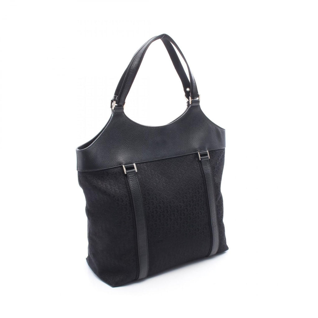 Dior Tote Trotter Street Chic Black Canvas Leather — view 2