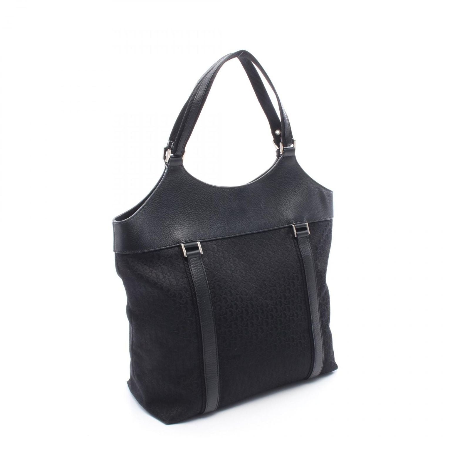 Dior Tote Trotter Street Chic Black Canvas Leather — view 2