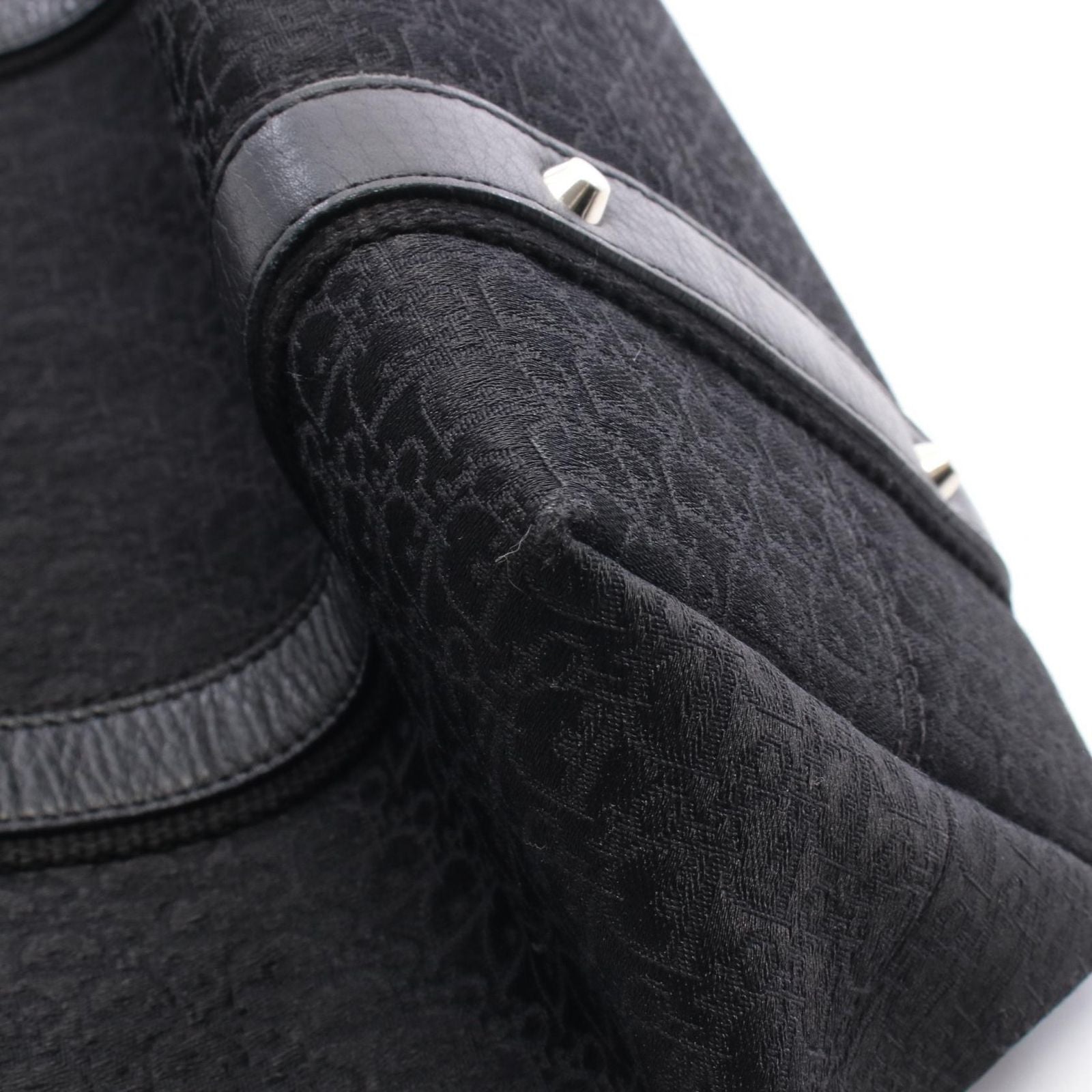Dior Tote Trotter Street Chic Black Canvas Leather — view 5