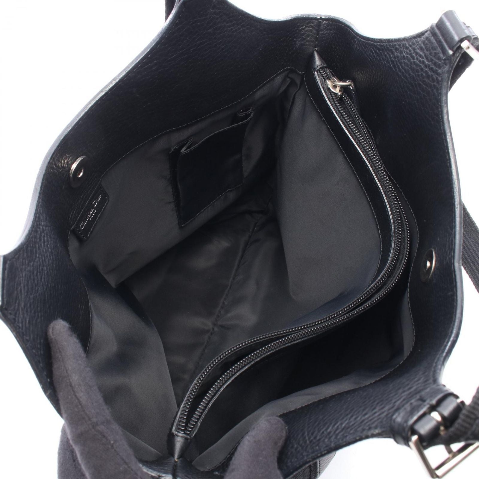 Dior Tote Trotter Street Chic Black Canvas Leather — view 3
