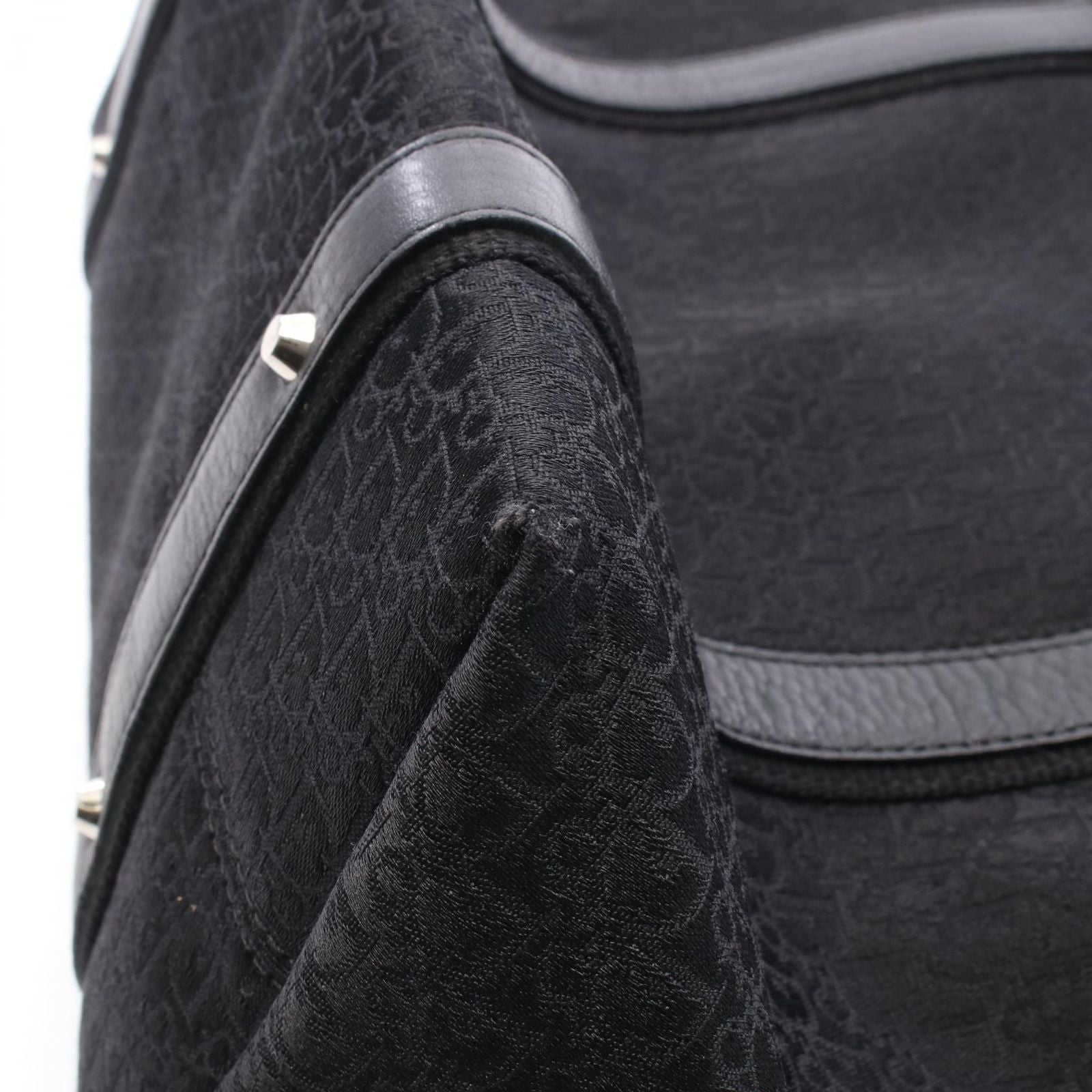 Dior Tote Trotter Street Chic Black Canvas Leather — view 6
