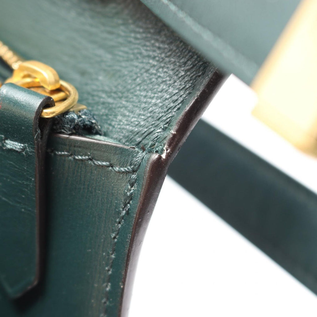 Celine Shoulder Bag Classic Green Leather — view 9