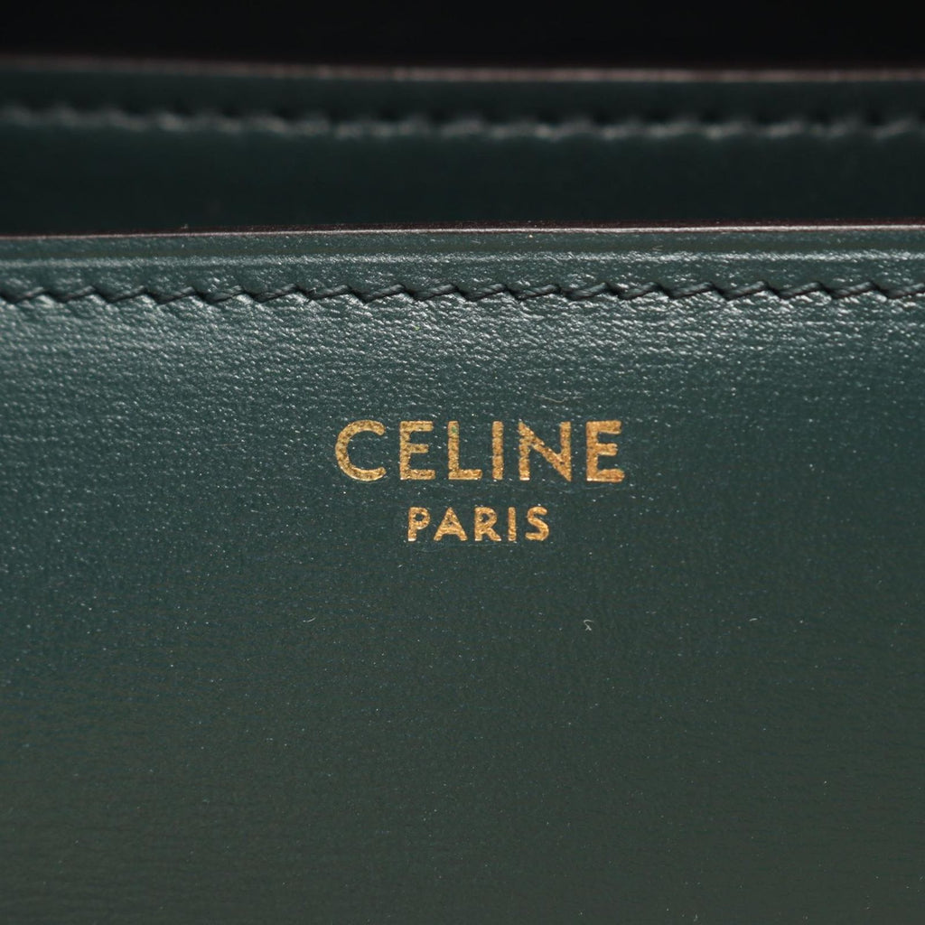 Celine Shoulder Bag Classic Green Leather — view 4
