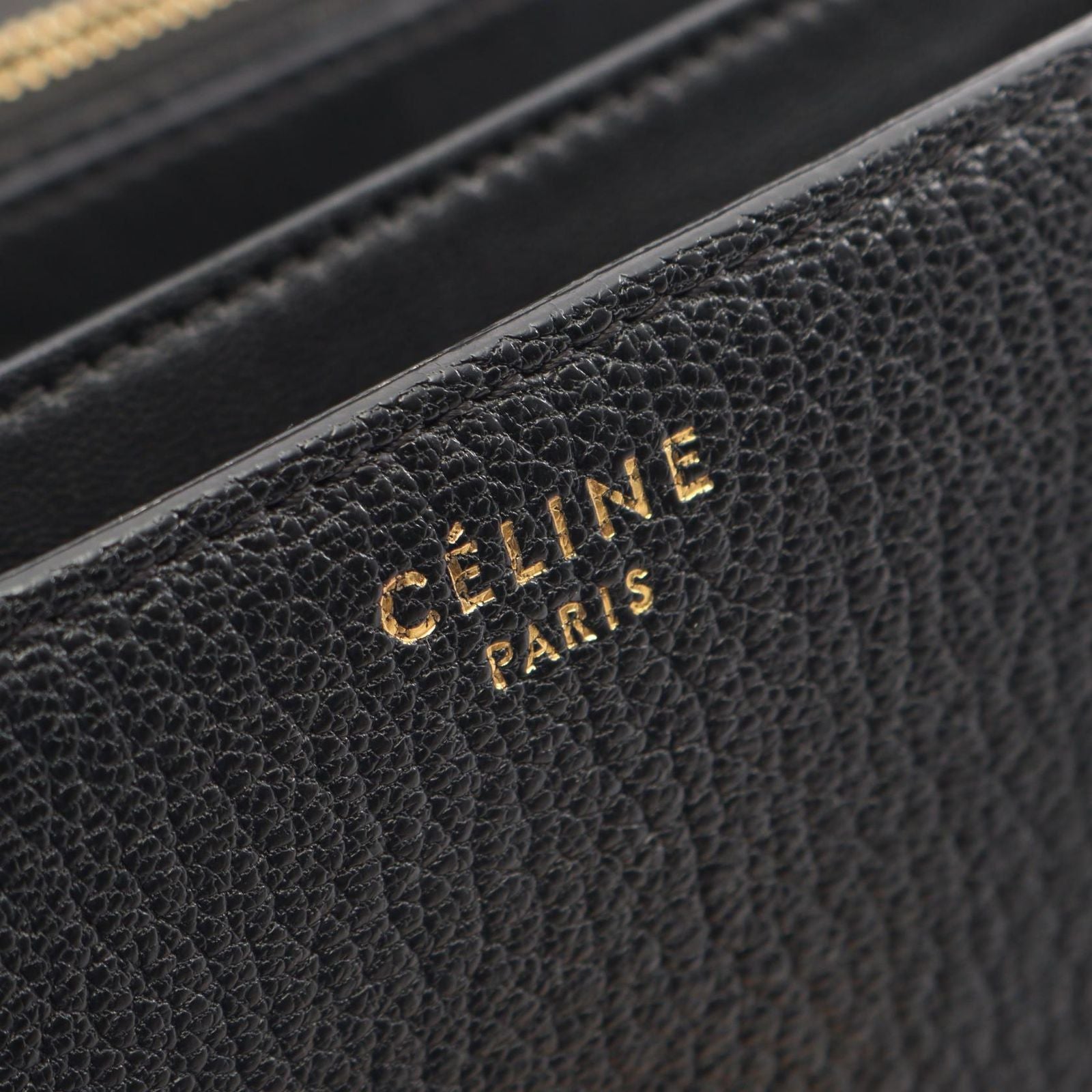 Celine Shoulder Bag Classic Box Black Leather — view 4