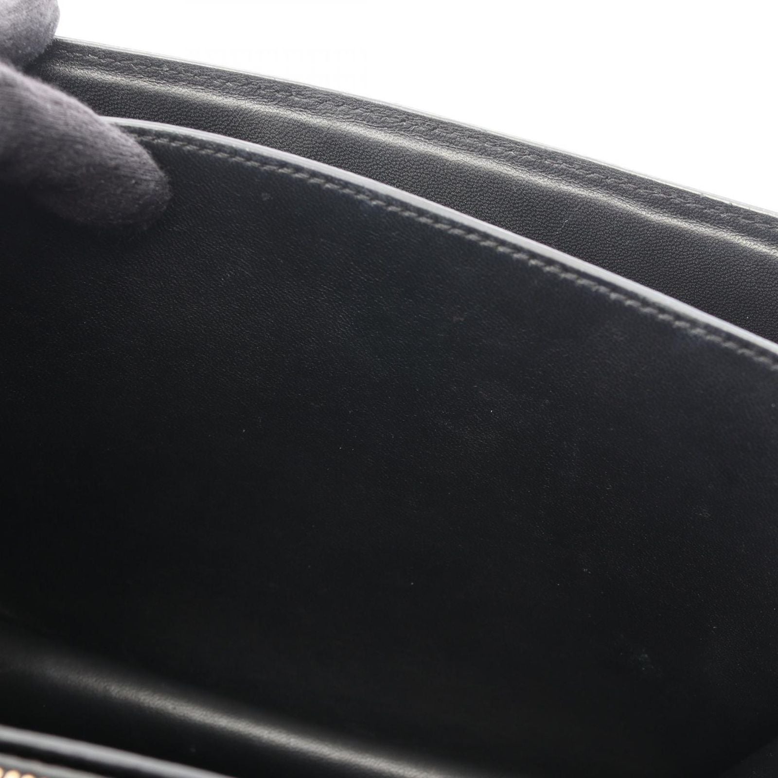 Celine Shoulder Bag Classic Box Black Leather — view 7