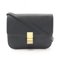 Celine Shoulder Bag Classic Box Black Leather