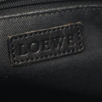 Loewe Shoulder Bag Anagram Bag Blue White Dark Brown Canvas Leather Pattern — view 4