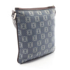 Loewe Shoulder Bag Anagram Bag Blue White Dark Brown Canvas Leather Pattern — view 2