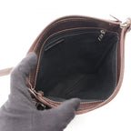 Loewe Shoulder Bag Anagram Bag Blue White Dark Brown Canvas Leather Pattern — view 3