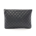 Chanel Clutch Quilted Black Leather