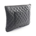 Chanel Clutch Quilted Black Leather — view 2