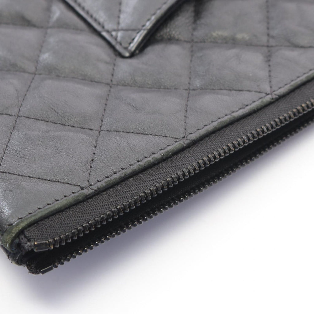 Chanel Clutch Quilted Black Leather — view 7