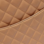 Chanel Shoulder Bag Cambon Line Large Pochette Beige Black Leather — view 6