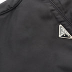 Prada Shoulder Bag Triangle Logo Black Nylon Leather — view 9