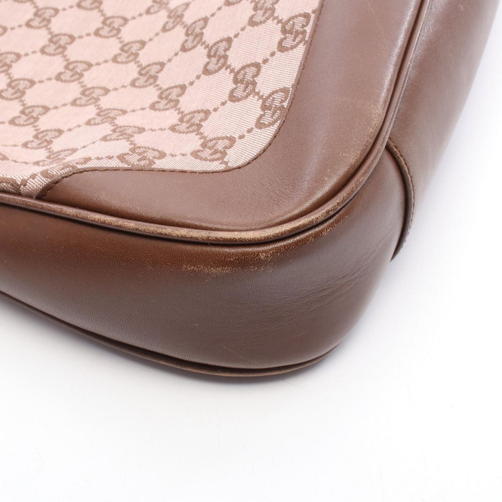 Gucci Handbag Bamboo 2-Way 001 Brown Canvas Leather Shoulder — view 7