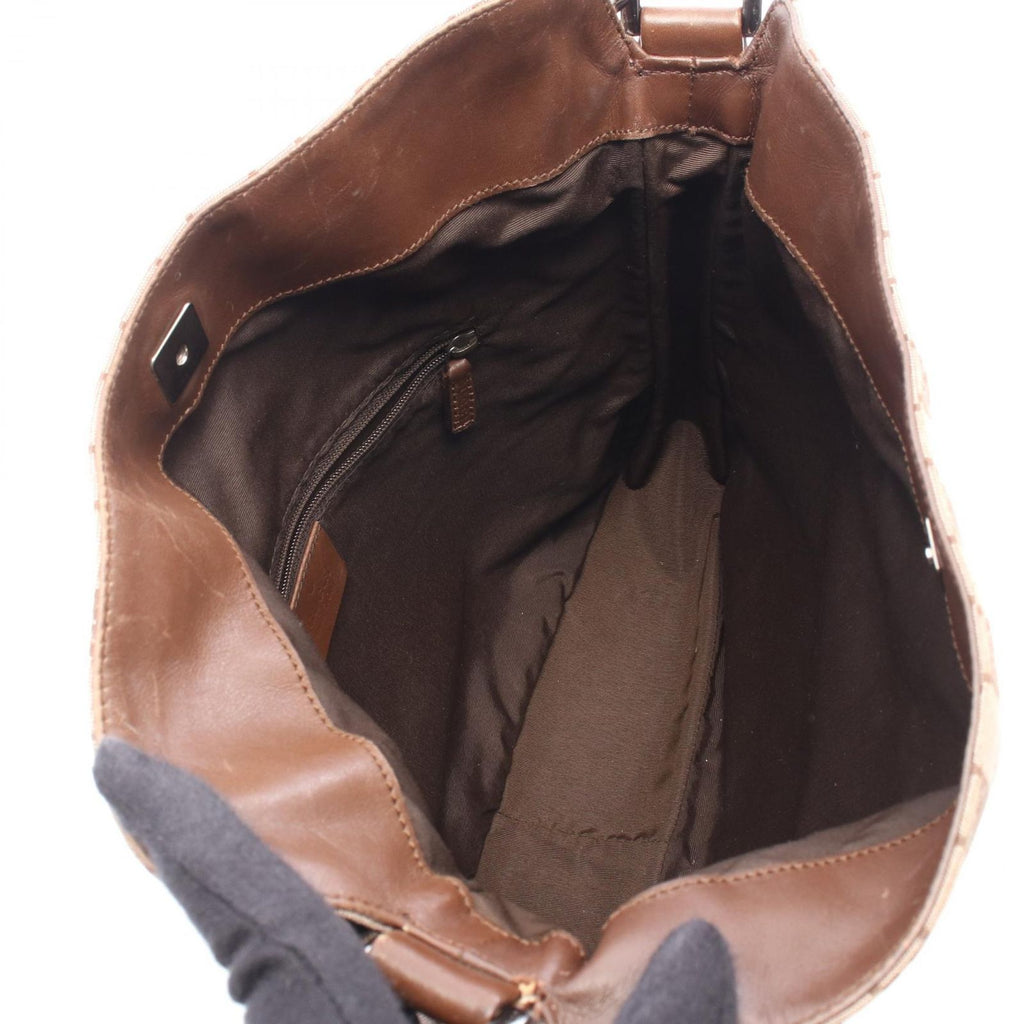Gucci Handbag Bamboo 2-Way 001 Brown Canvas Leather Shoulder — view 3