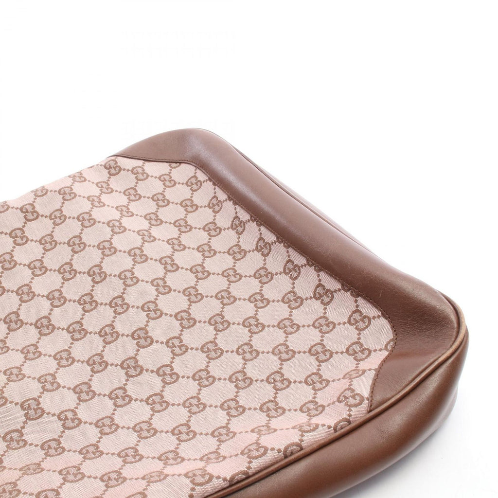 Gucci Handbag Bamboo 2-Way 001 Brown Canvas Leather Shoulder — view 9