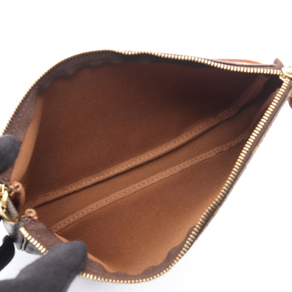 Louis Vuitton Handbag Pochette Khaki Canvas Leather — view 3