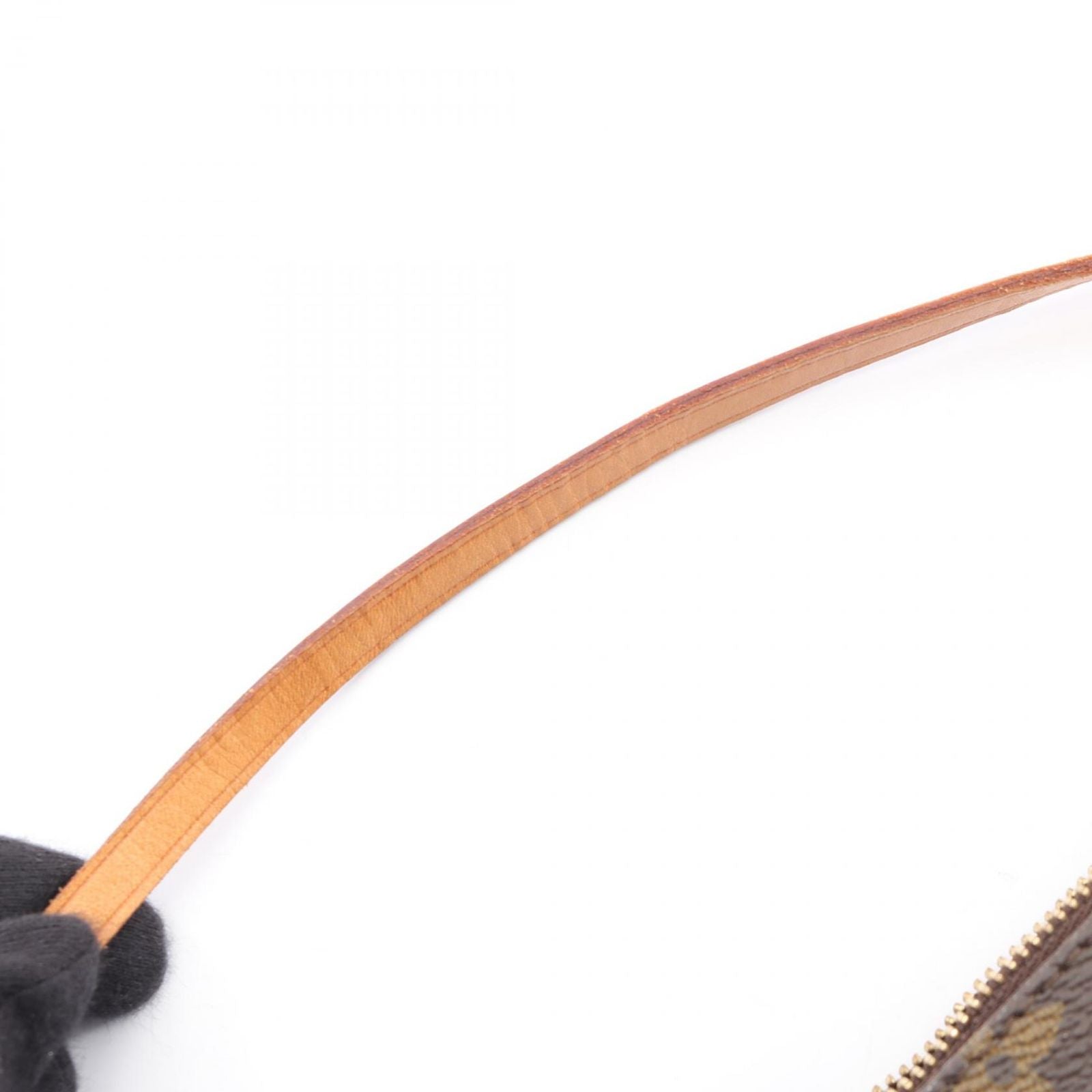 Louis Vuitton Handbag Pochette Khaki Canvas Leather — view 7