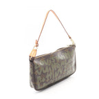 Louis Vuitton Handbag Pochette Khaki Canvas Leather — view 2