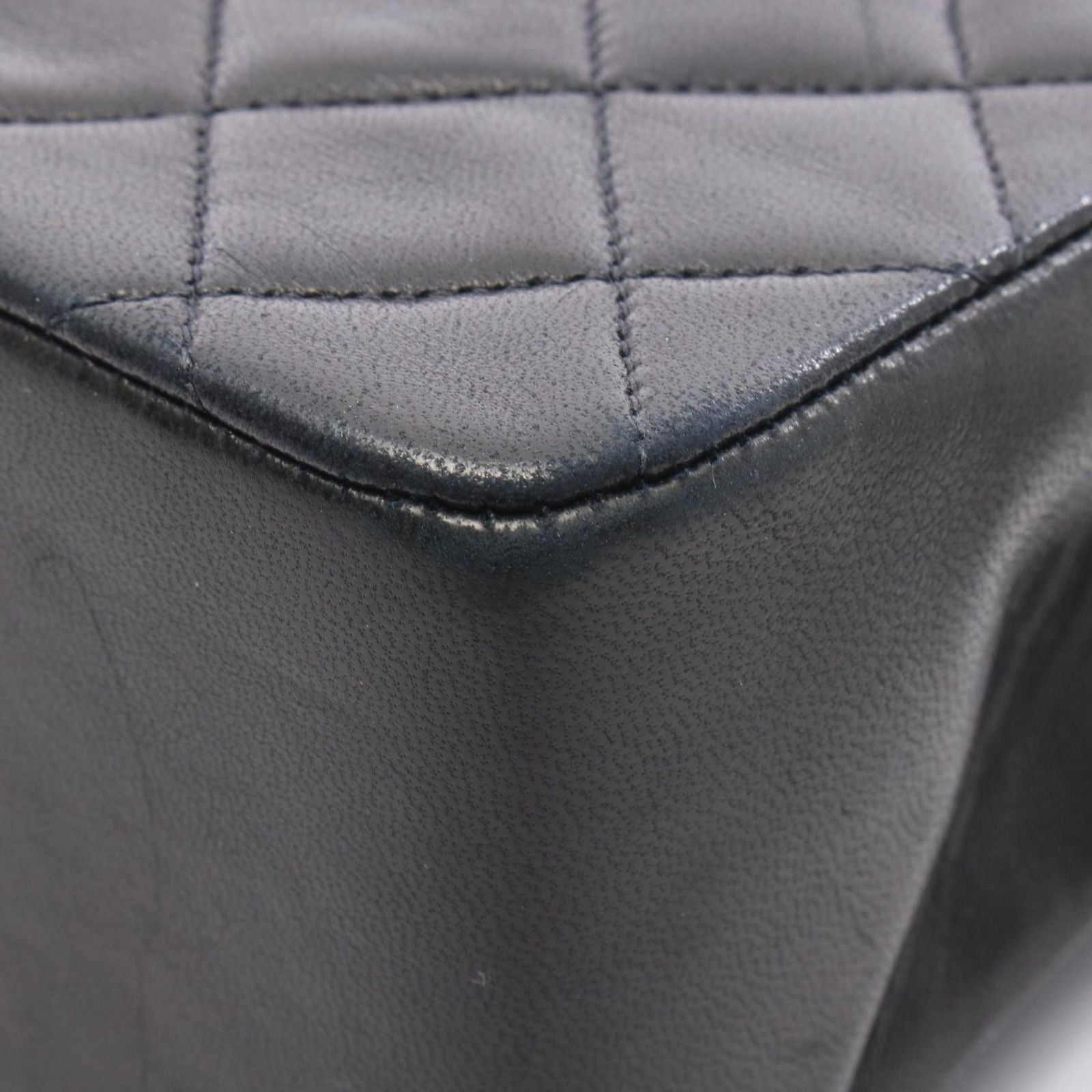 Chanel Mini Quilted Top Handle Black Lambskin Mini — view 9