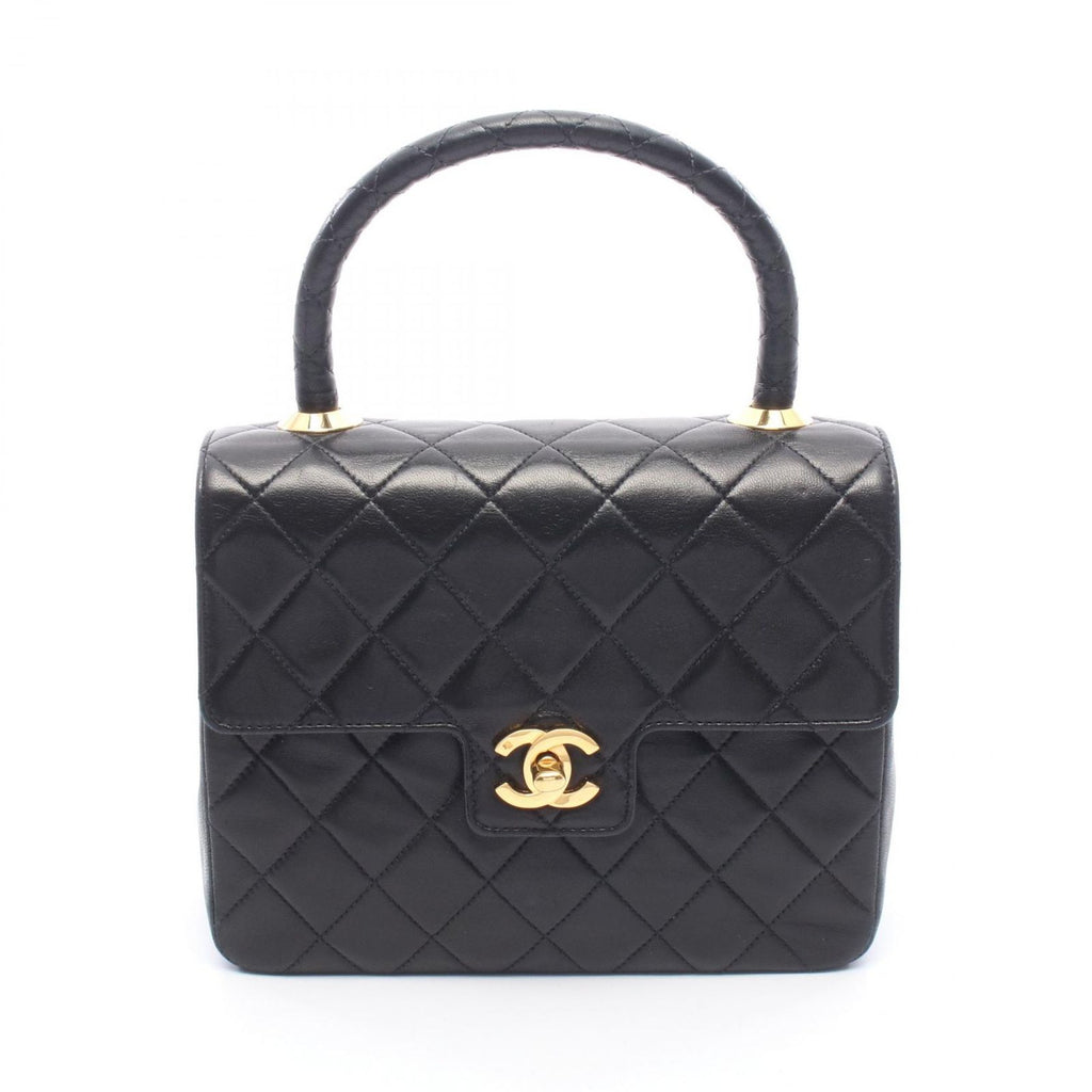 Chanel Mini Quilted Top Handle Black Lambskin Mini