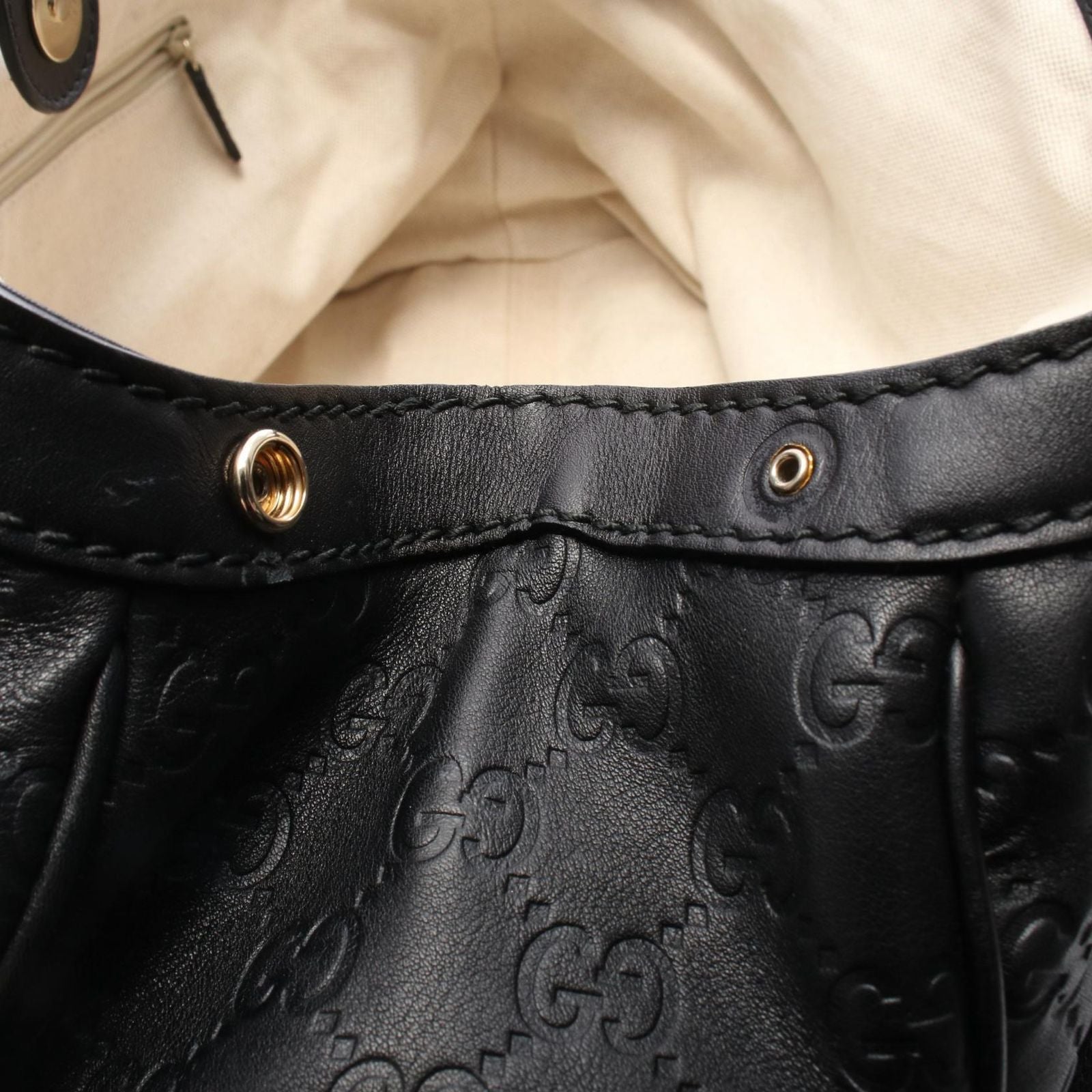 Gucci Handbag Guccissima Black Leather Guccissima 2-Way Hand — view 5