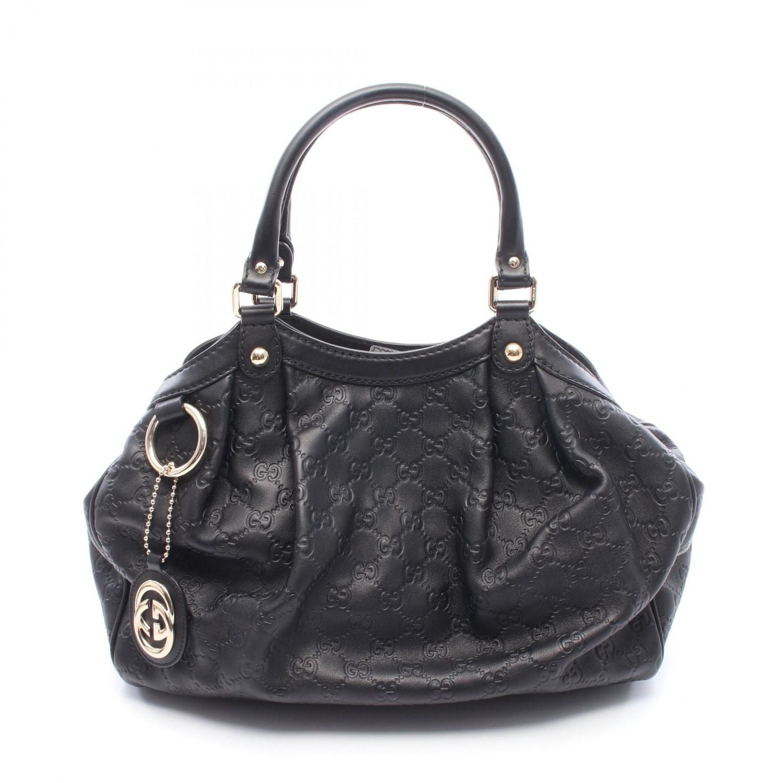 Gucci Handbag Guccissima Black Leather Guccissima 2-Way Hand