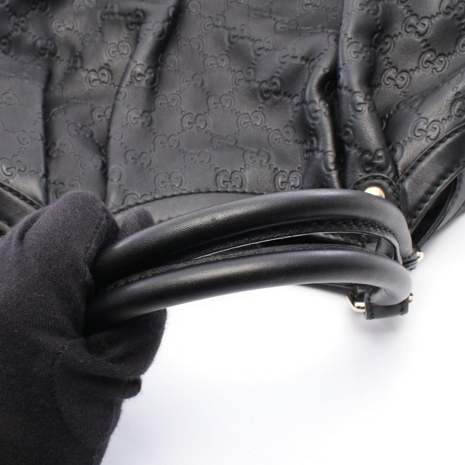 Gucci Handbag Guccissima Black Leather Guccissima 2-Way Hand — view 6