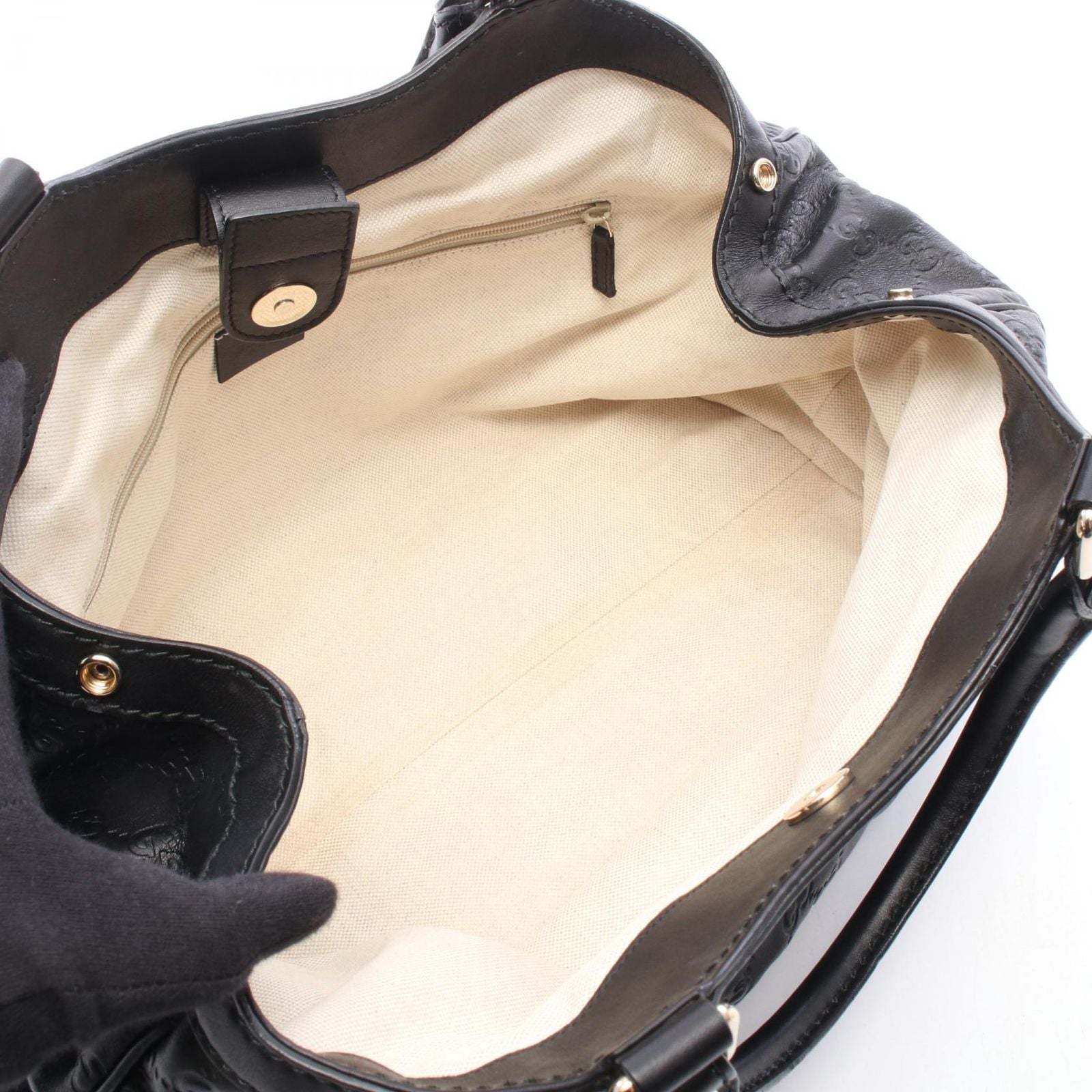 Gucci Handbag Guccissima Black Leather Guccissima 2-Way Hand — view 3
