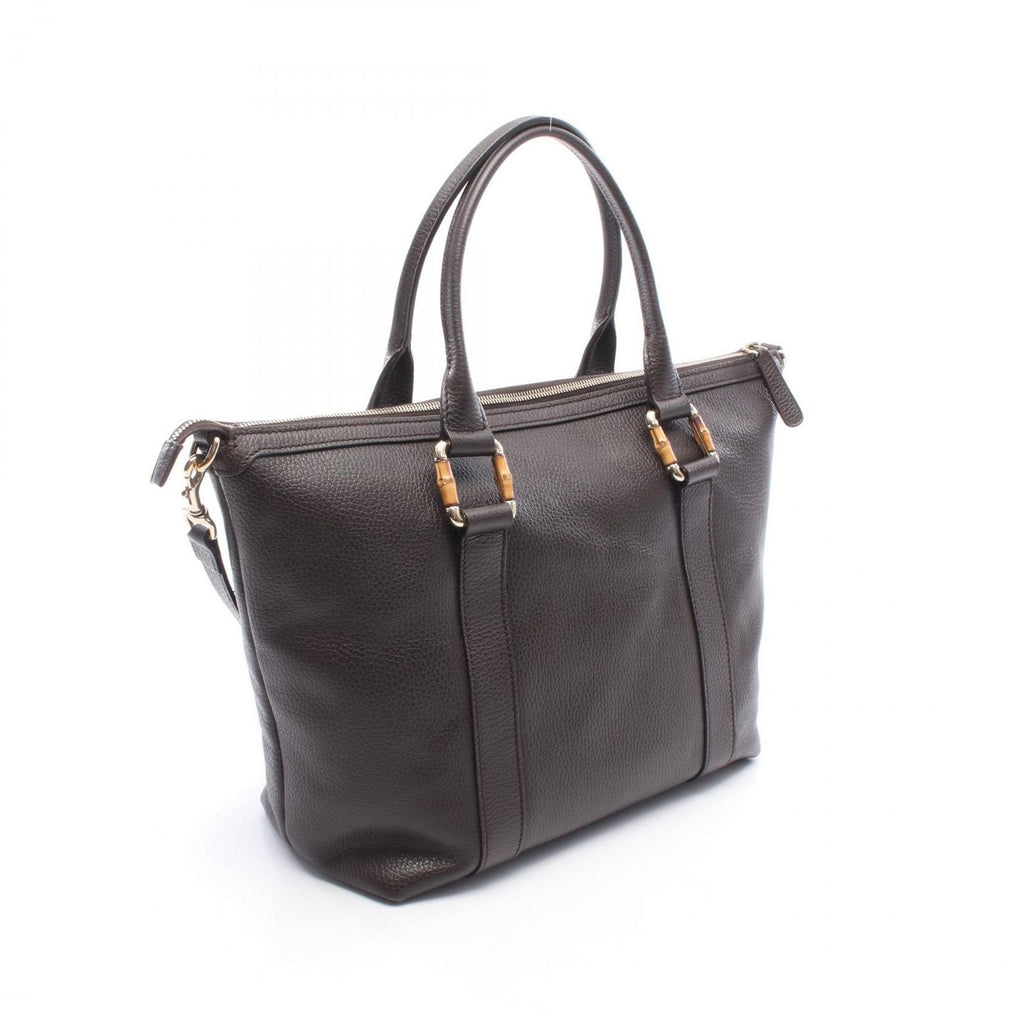 Gucci Tote 2-Way Brown Leather Bamboo — view 2