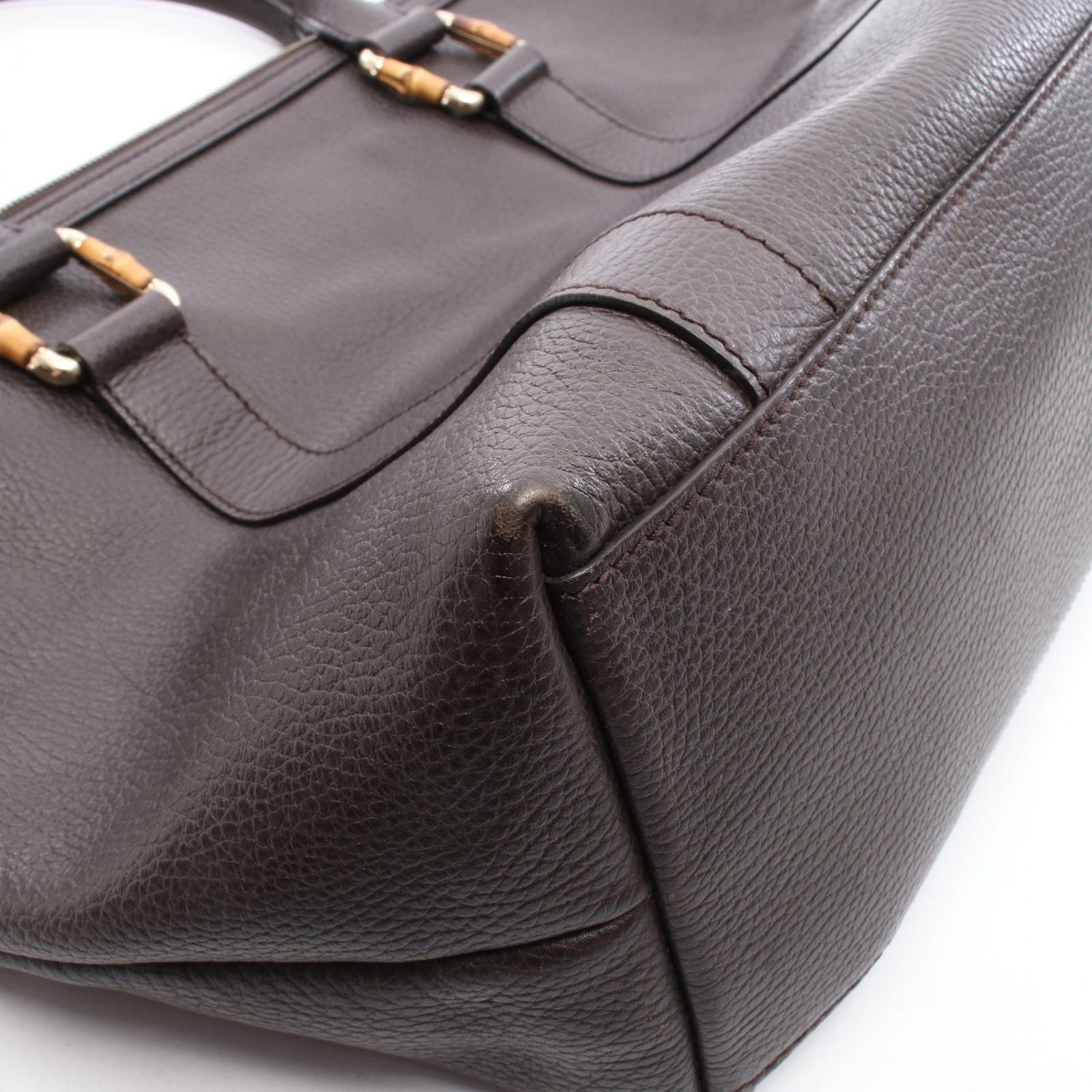 Gucci Tote 2-Way Brown Leather Bamboo — view 6