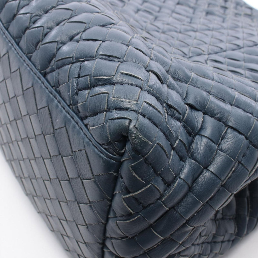 Bottega Veneta Shoulder Bag Intrecciato Navy Leather Chain — view 9