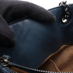 Bottega Veneta Shoulder Bag Intrecciato Navy Leather Chain — view 7