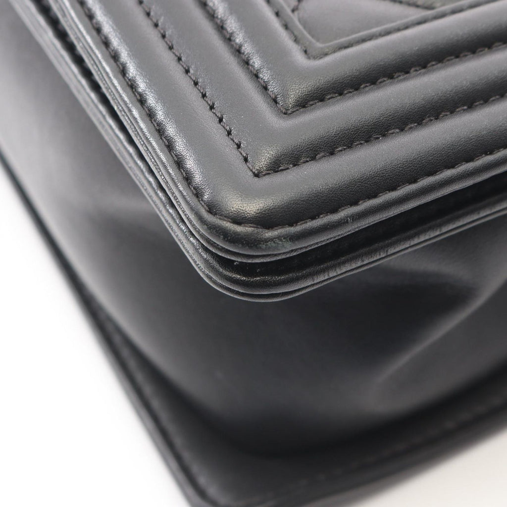 Chanel Shoulder Bag Boy Black Lambskin Boy Chain — view 9