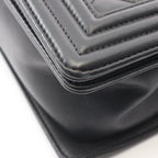 Chanel Shoulder Bag Boy Black Lambskin Boy Chain — view 9