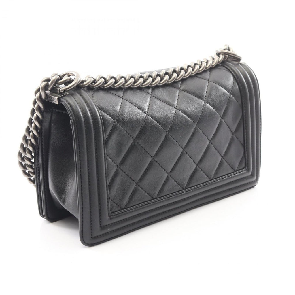 Chanel Shoulder Bag Boy Black Lambskin Boy Chain — view 2