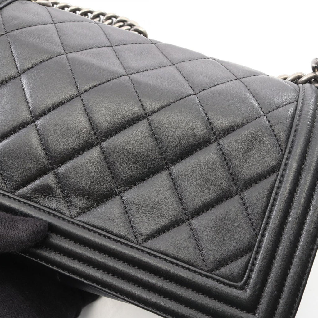 Chanel Shoulder Bag Boy Black Lambskin Boy Chain — view 8