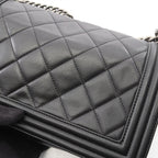 Chanel Shoulder Bag Boy Black Lambskin Boy Chain — view 8