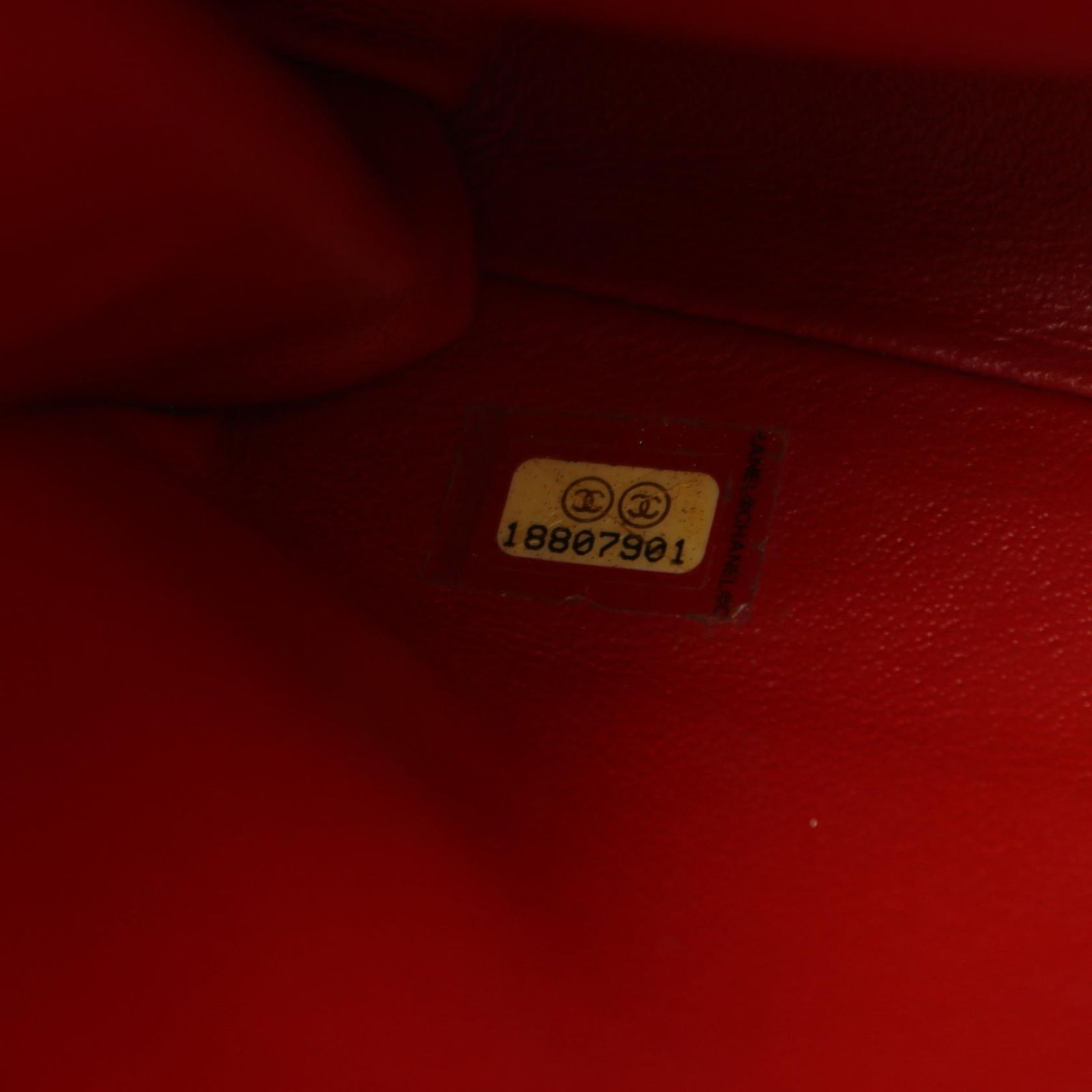 Chanel Shoulder Bag Quilted Red Caviar Leather Chain Clutch — view 5