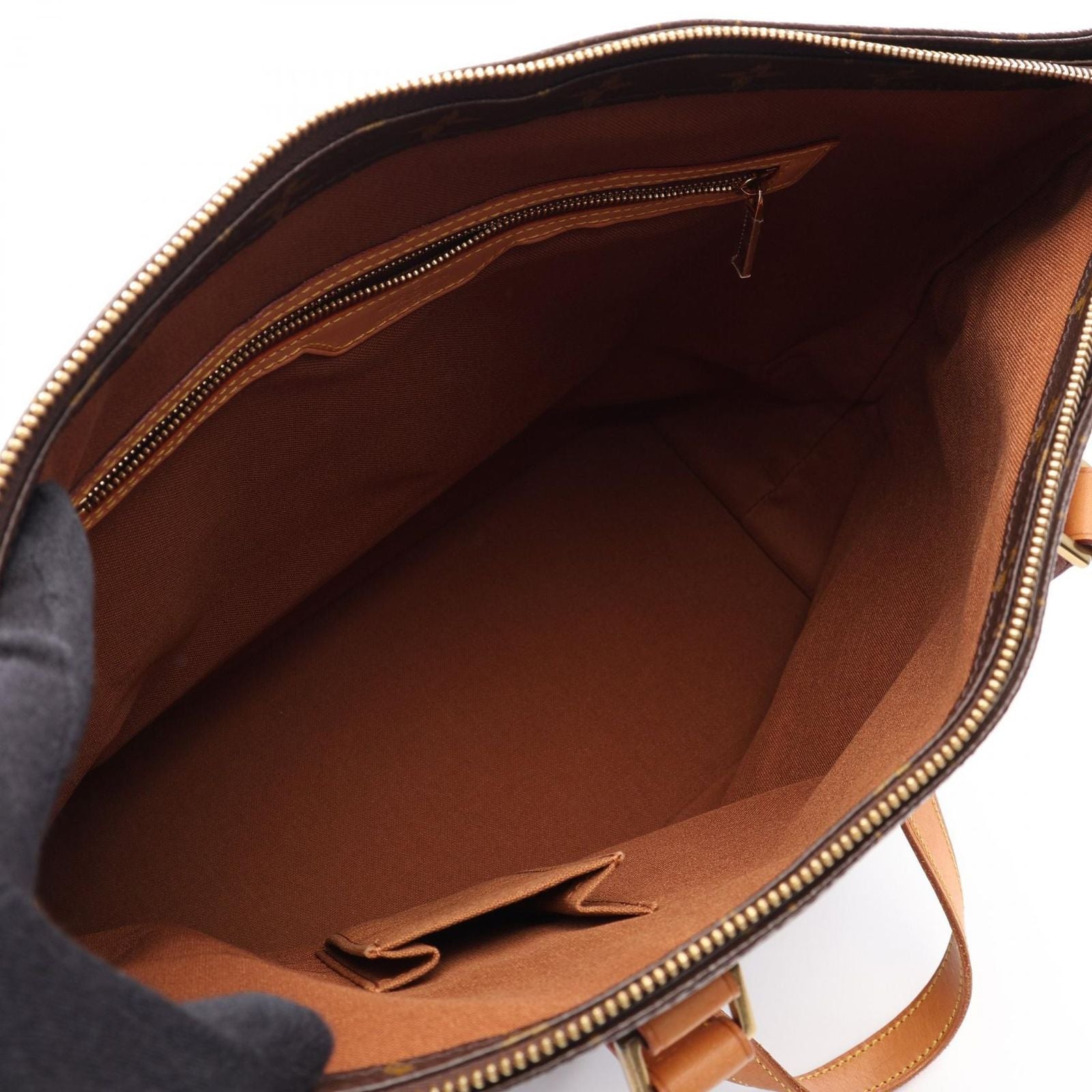 Louis Vuitton Tote Cabas Mezzo Canvas Leather — view 3