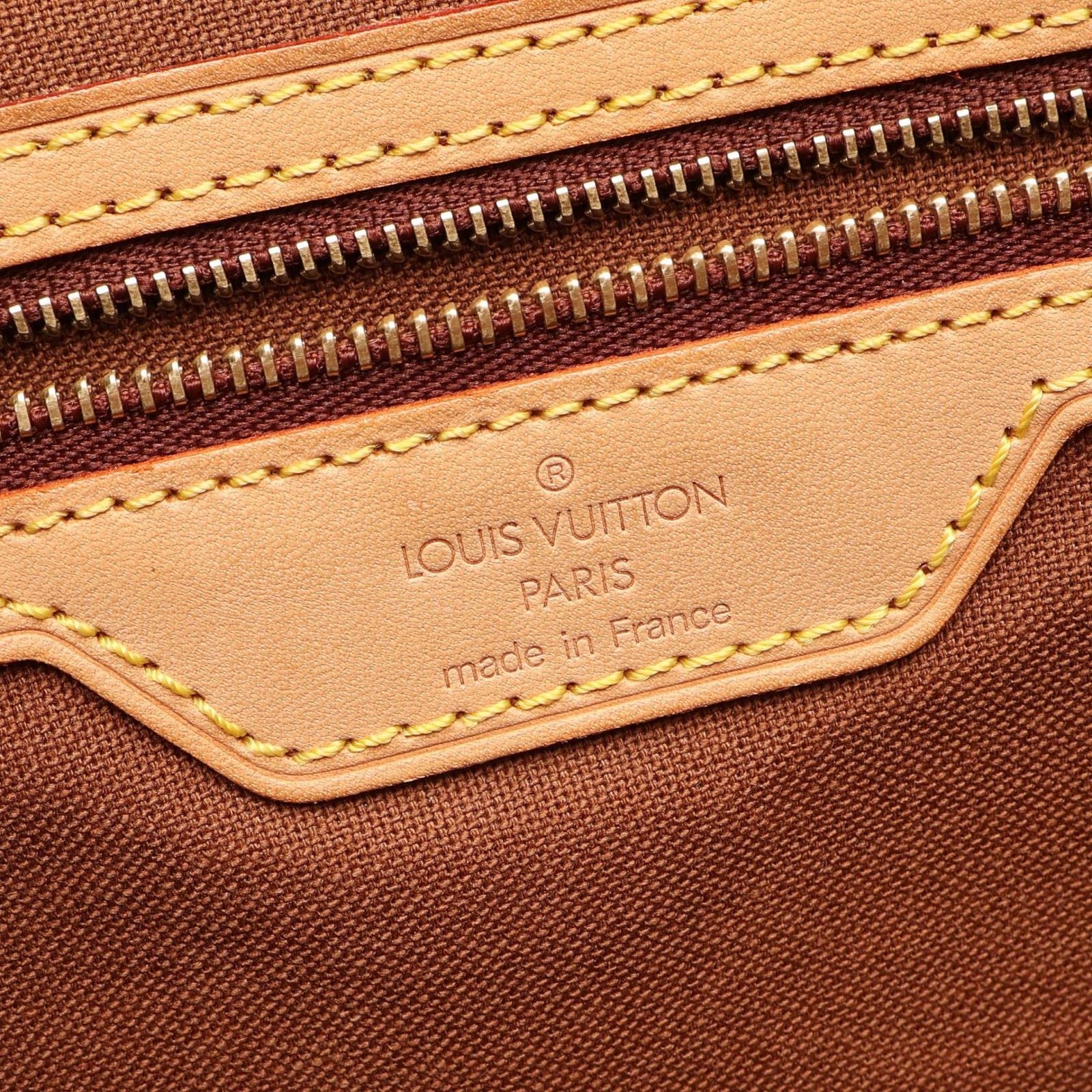 Louis Vuitton Tote Cabas Mezzo Canvas Leather — view 4