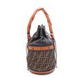 Fendi Zucca Bucket Bag Brown Canvas Leather