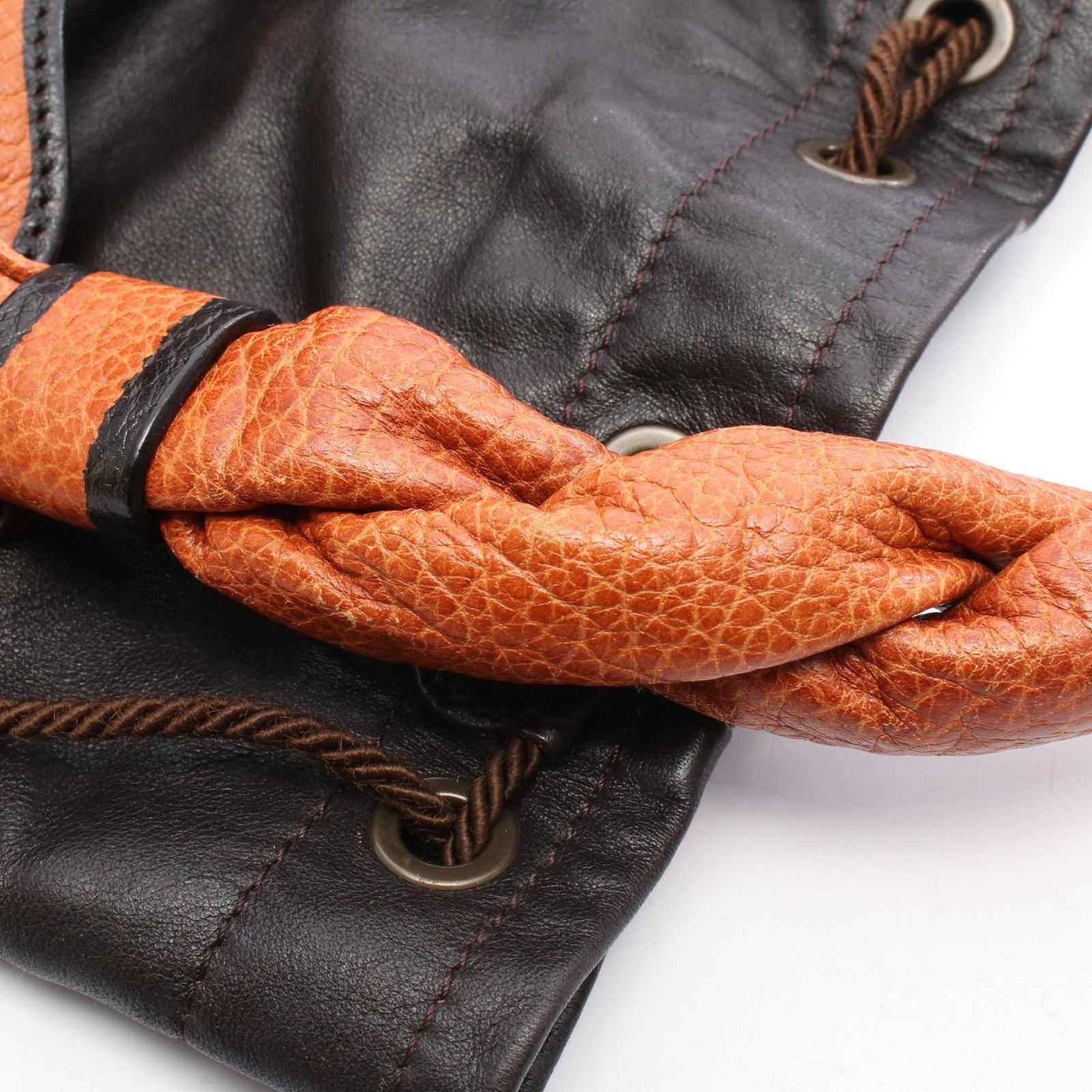 Fendi Zucca Bucket Bag Brown Canvas Leather — view 9