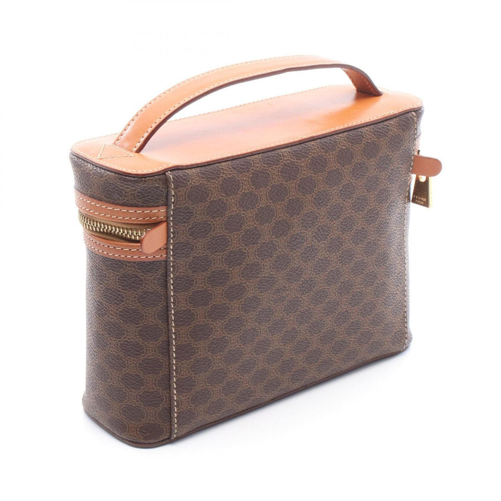 Celine Handbag Macadam Brown Canvas Leather Vanity — view 2