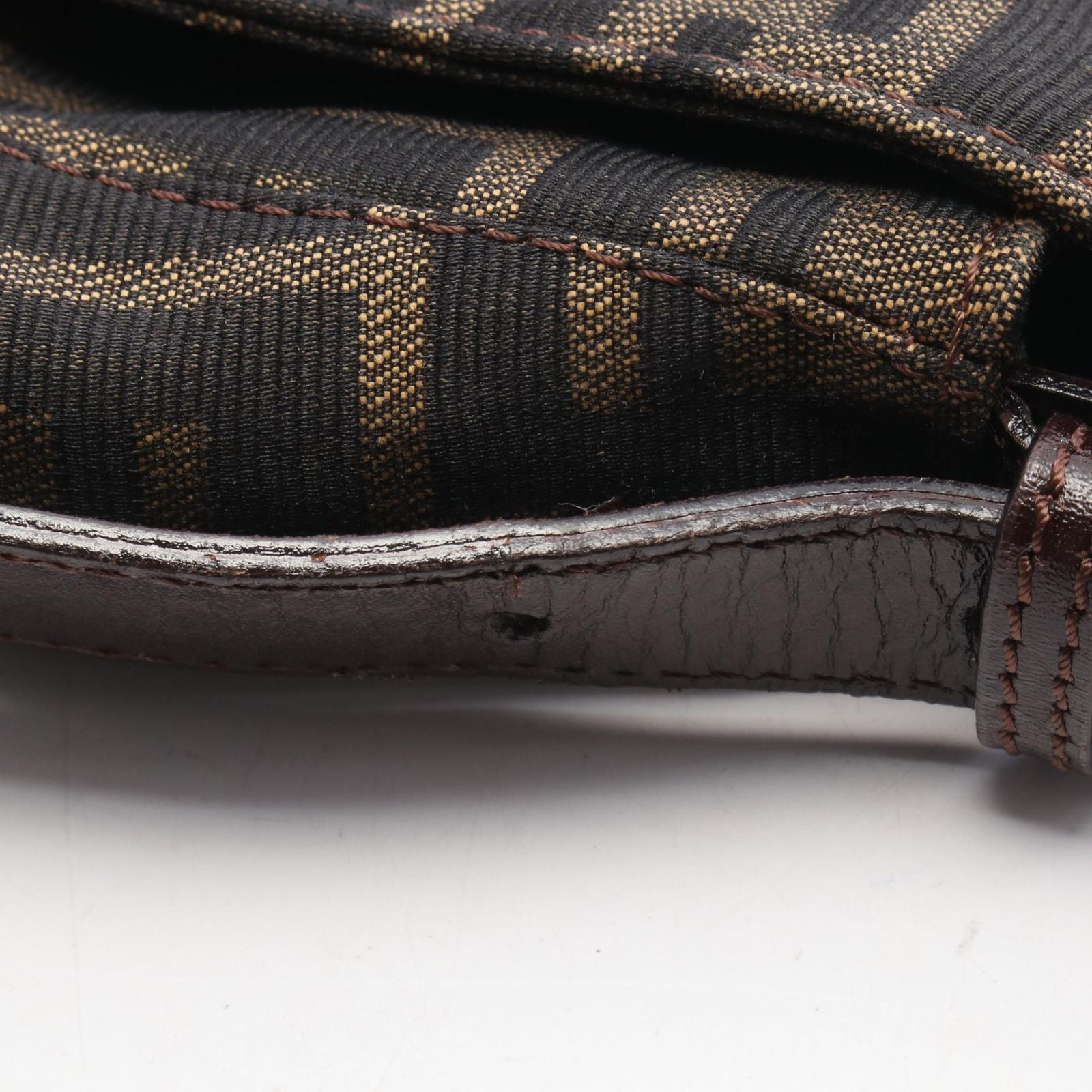 Fendi Handbag Mamma Bucket Zucca Brown Canvas Leather — view 6