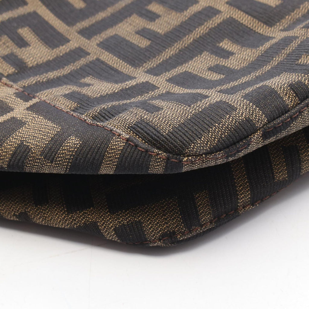 Fendi Handbag Mamma Bucket Zucca Brown Canvas Leather — view 8