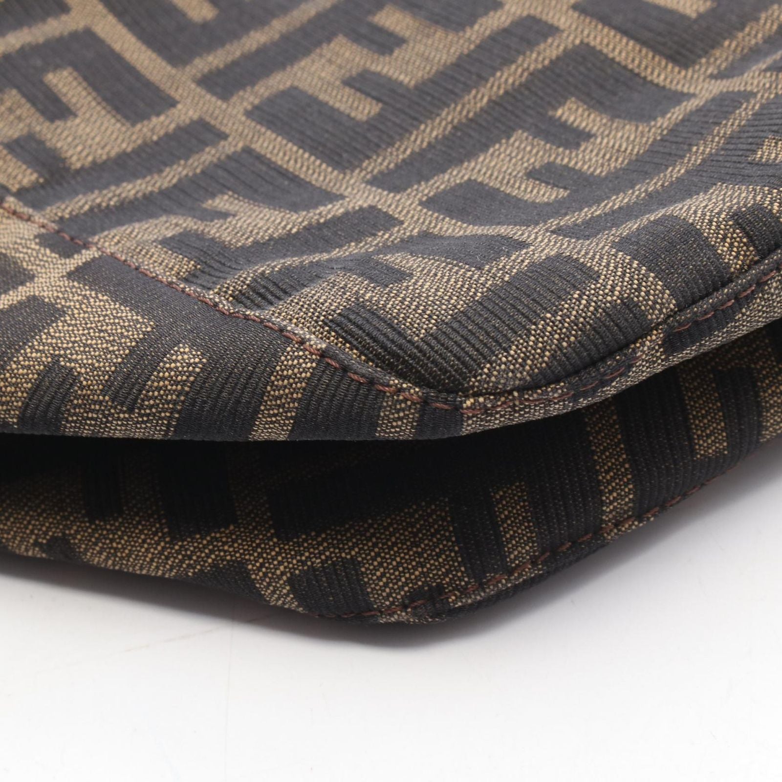 Fendi Handbag Mamma Bucket Zucca Brown Canvas Leather — view 8